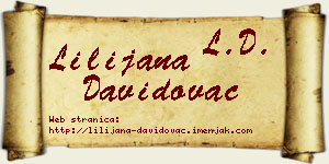 Lilijana Davidovac vizit kartica